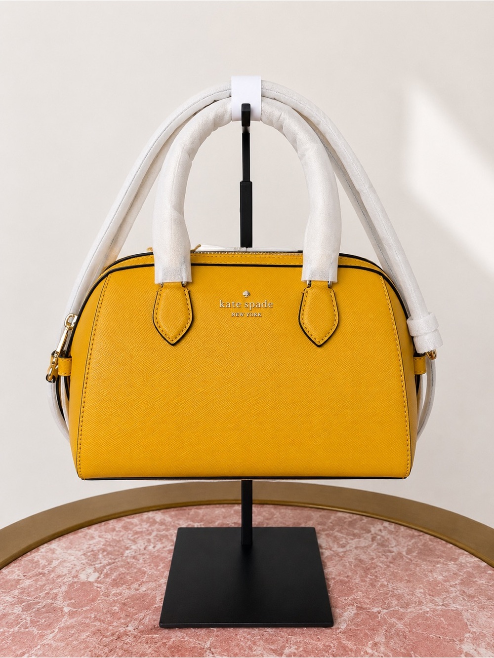 NWT Authentic Kate Spade Daffodil Leather Duffle Crossbody
